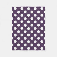 Vit polka dots på plommons lila