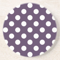 Vit polka dots på plommons lila