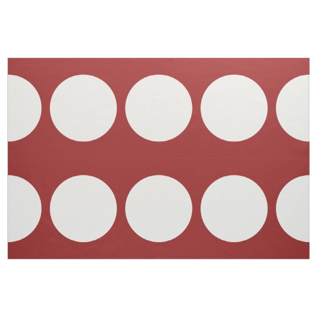 Vit Polka dots på Red Fabric Tyg (Fat Quarter)
