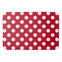 Vit polka dots på rött