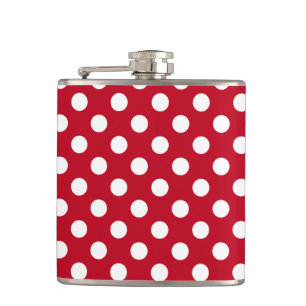 Vit polka dots på rött fickplunta