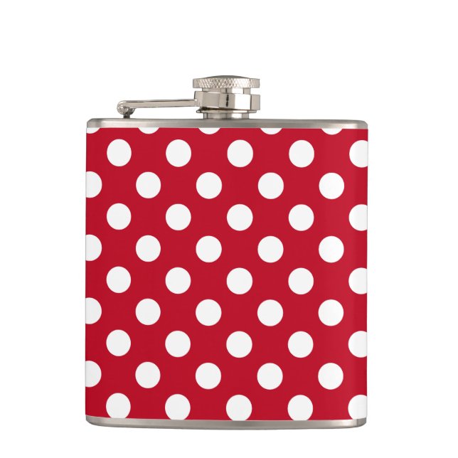 Vit polka dots på rött fickplunta (Framsidan)