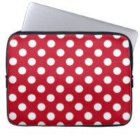 Vit polka dots på rött