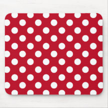 Vit polka dots på rött