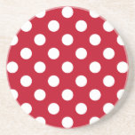 Vit polka dots på rött underlägg<br><div class="desc">Vit polka dots på rött</div>