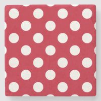 Vit polka dots på rött