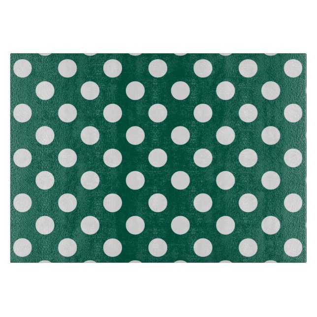 Vit polka dots på sädesvätska grönt (Framsidan)
