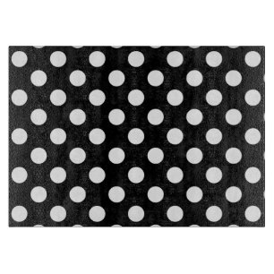 Vit polka dots på svart