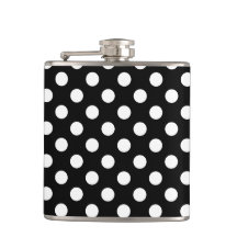 Vit polka dots på svart