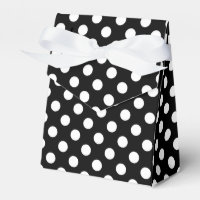 Vit polka dots på svart
