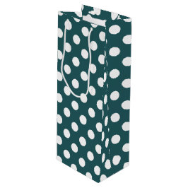 Vit polka dots på teal