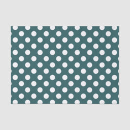 Vit polka dots på teal