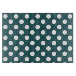 Vit polka dots på teal