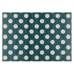 Vit polka dots på teal
