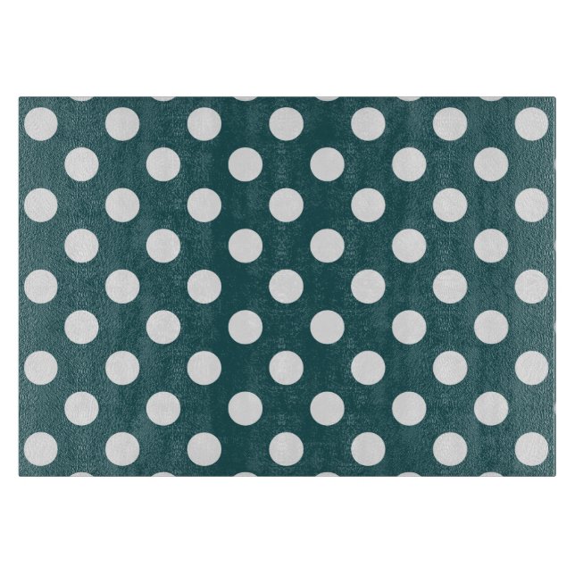 Vit polka dots på teal (Framsidan)