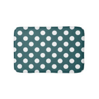 Vit polka dots på teal