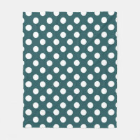Vit polka dots på teal