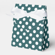 Vit polka dots på teal