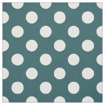 Vit polka dots på teal