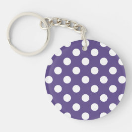 Vit polka dots på ultraviolett