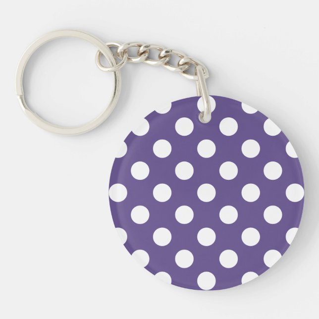 Vit polka dots på ultraviolett (Framsidan)