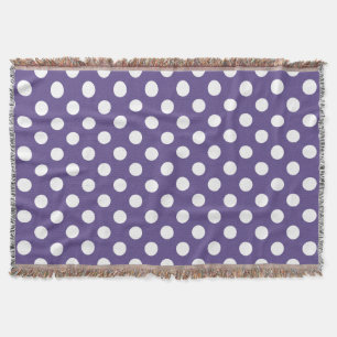 Vit polka dots på ultraviolett filt