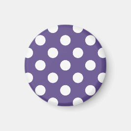Vit polka dots på ultraviolett magnet