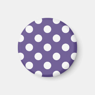 Vit polka dots på ultraviolett magnet