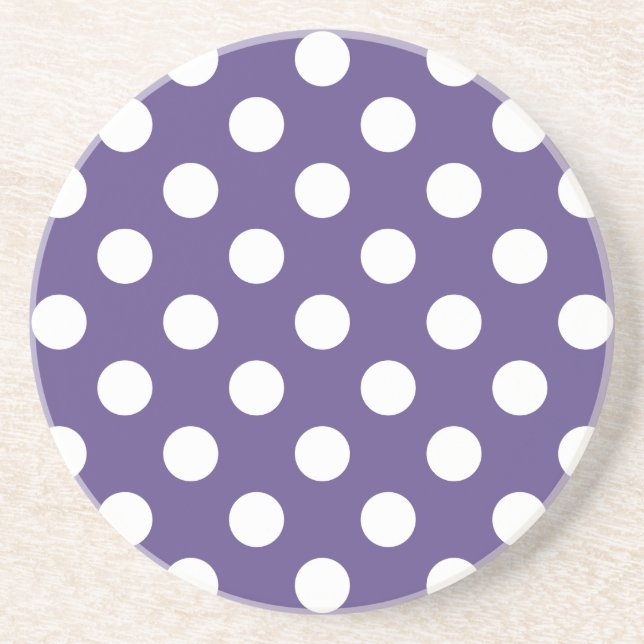 Vit polka dots på ultraviolett underlägg (Framsidan)