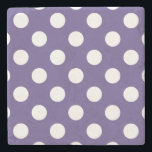Vit polka dots på ultraviolett underlägg sten<br><div class="desc">Pantones färg år 2018 är ultraviolett.</div>