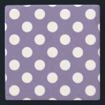 Vit polka dots på ultraviolett underlägg sten<br><div class="desc">Pantones färg år 2018 är ultraviolett.</div>