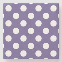 Vit polka dots på ultraviolett