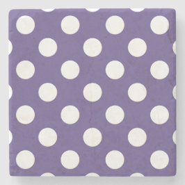 Vit polka dots på ultraviolett underlägg sten