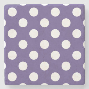 Vit polka dots på ultraviolett underlägg sten