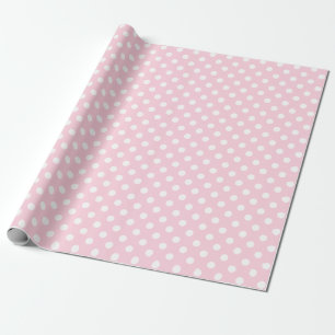 Vit polkpunkt på Ljusare rosa mellanrum Presentpapper
