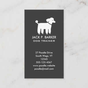 Vit Poodle Grafik Visitkort
