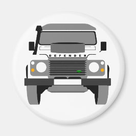Vit poppart Classic Land Rover Defender Magnet