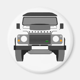 Vit poppkonst Classic Land Rover Magnet