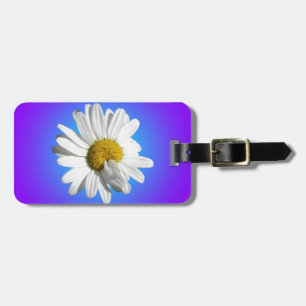 Vit Prästkrage Blomma Blommig Lila Blå Färgövergån Bagagebricka