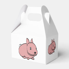 Vit presentbox med rosa kanindesign presentaskar