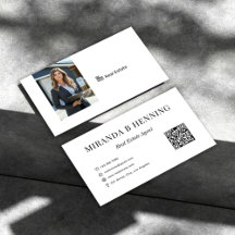 Vit professionell fastighetsmäklare foto QR-kod