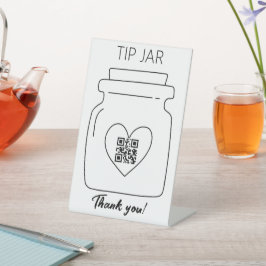 Vit, professionell QR-kod, digital tips burk