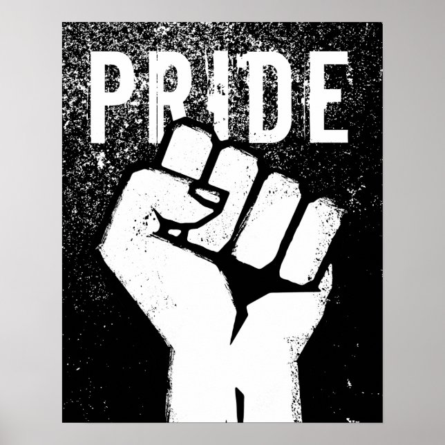 Vit protestnäve poster (Framsidan)