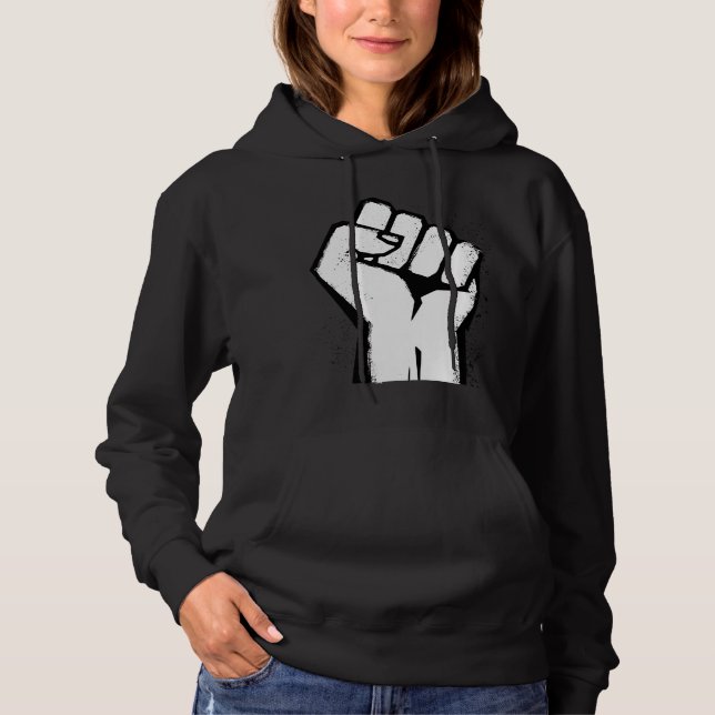 Vit protestnäve t shirt (Framsida)