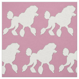 Vit Pudel Art Tyg