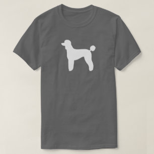Vit, Pudel Silhouette Hund aveln T Shirt