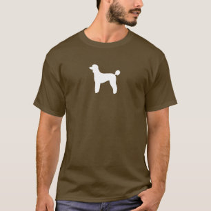 Vit, Pudel Silhouette Hund aveln Tee