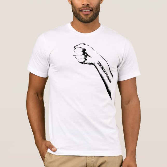Vit pudrar t-shirt (Framsida)