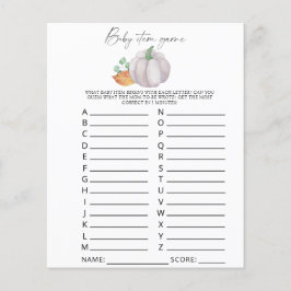 Vit pumpa - Babypresent spel. Baby Shower-spel