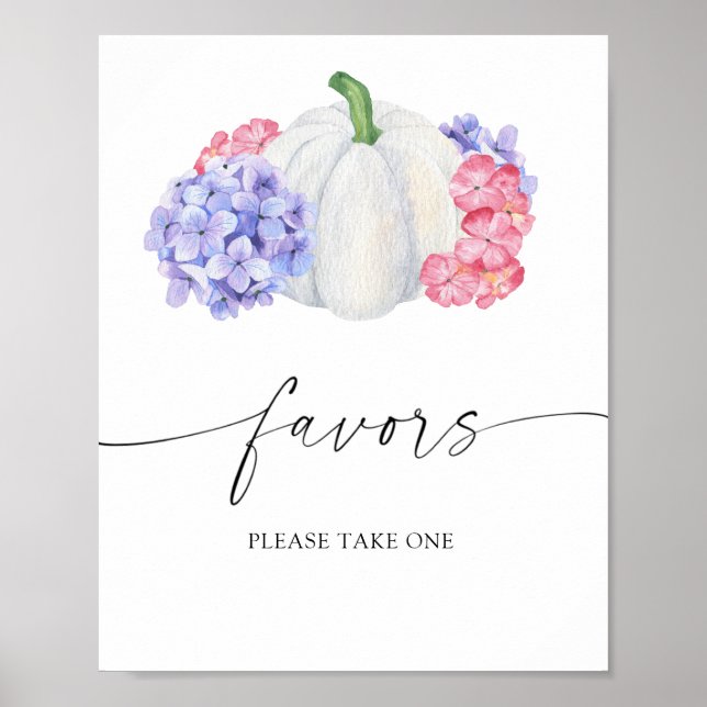 Vit pumpa - bröllopsfavoriter, ta en  poster (Framsidan)